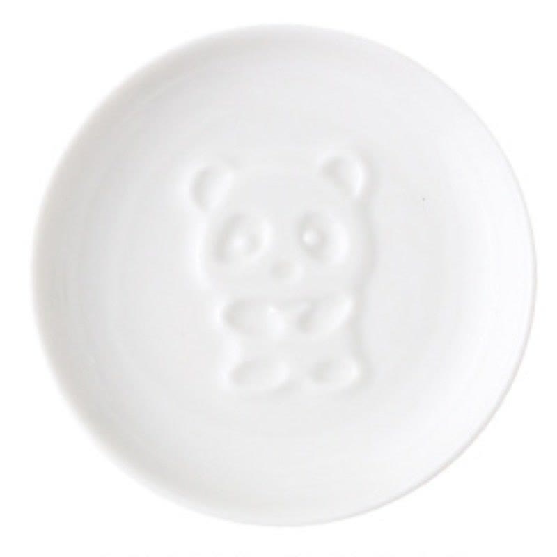 Buddha Stones Mini coupelle à sauce en céramique blanche avec motif panda - Rond (environ 8,8 cm × 8,8 cm × 1,8 cm) - Câlin - image 1