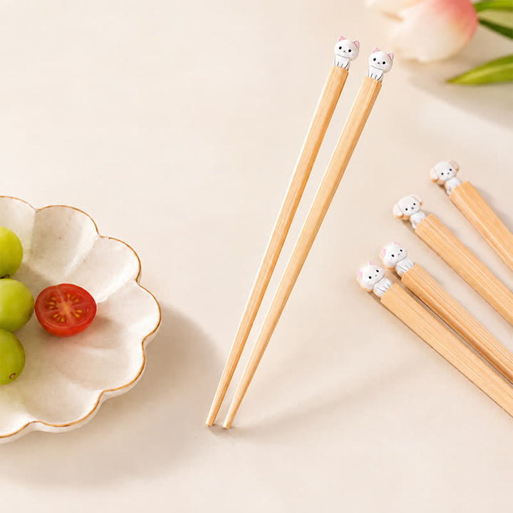 Buddha Stones Baguettes en bois de bambou style japonais pour chiot, chien et chat - image 15