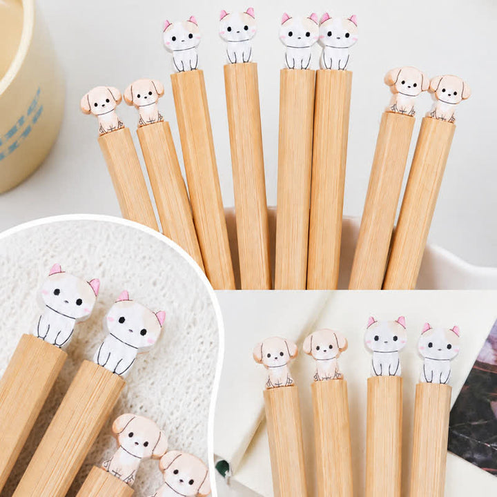 Buddha Stones Baguettes en bois de bambou style japonais pour chiot, chien et chat - image 19