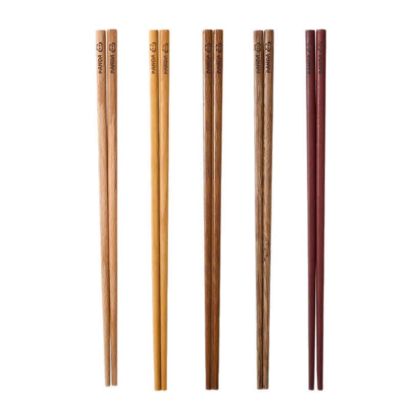 Buddha Stones Baguettes Panda en bois de wengé et de santal rouge, ensemble familial - image 9