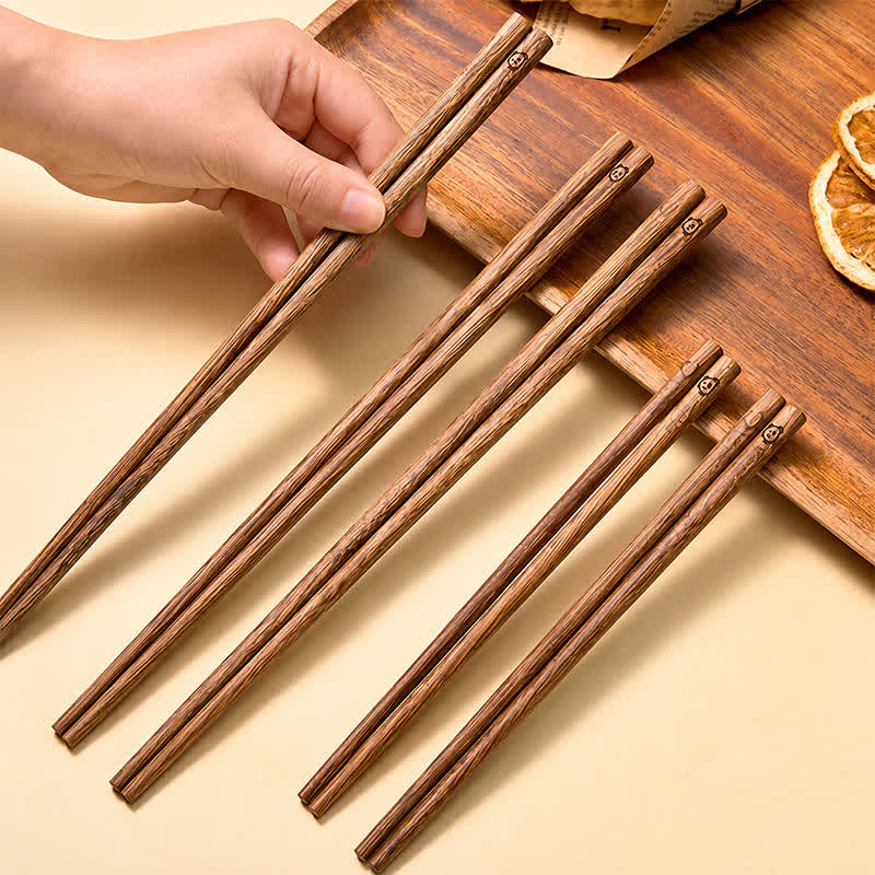 Buddha Stones Baguettes Panda en bois de wengé et de santal rouge, ensemble familial - image 18