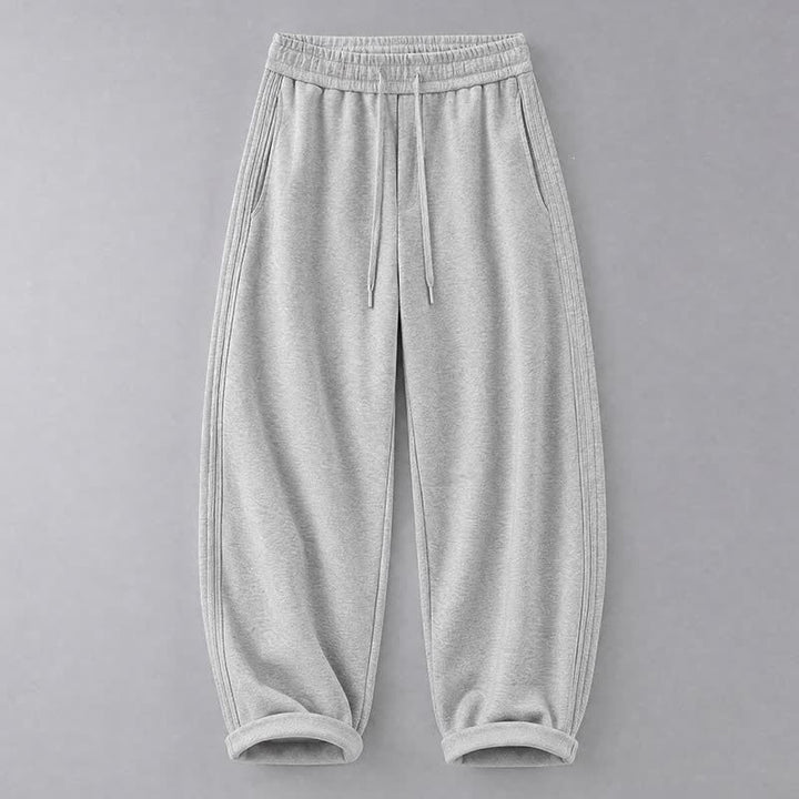 Buddha Stones Pantalon long uni décontracté automne-hiver à cordon de serrage, coupe fuselée, avec poches - Gris foncé - US/UK/AU42，EU52 (3XL) - image 0