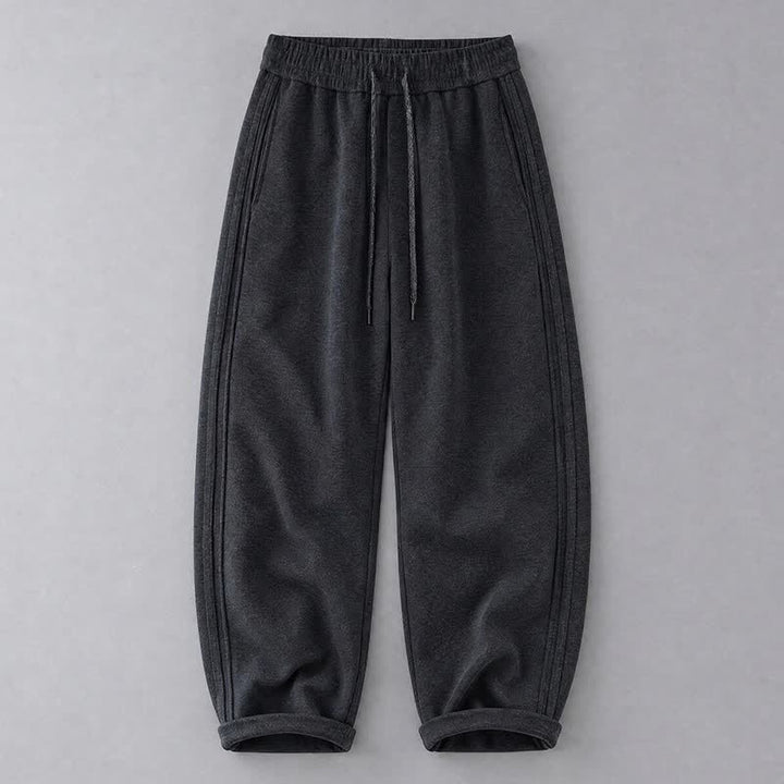 Buddha Stones Pantalon long uni décontracté automne-hiver à cordon de serrage, coupe fuselée, avec poches - Noir - US/UK/AU42，EU52 (3XL) - image 10