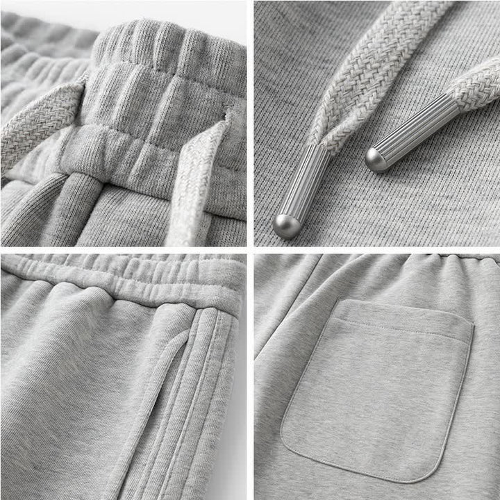Buddha Stones Pantalon long uni décontracté automne-hiver à cordon de serrage, coupe fuselée, avec poches - image 2