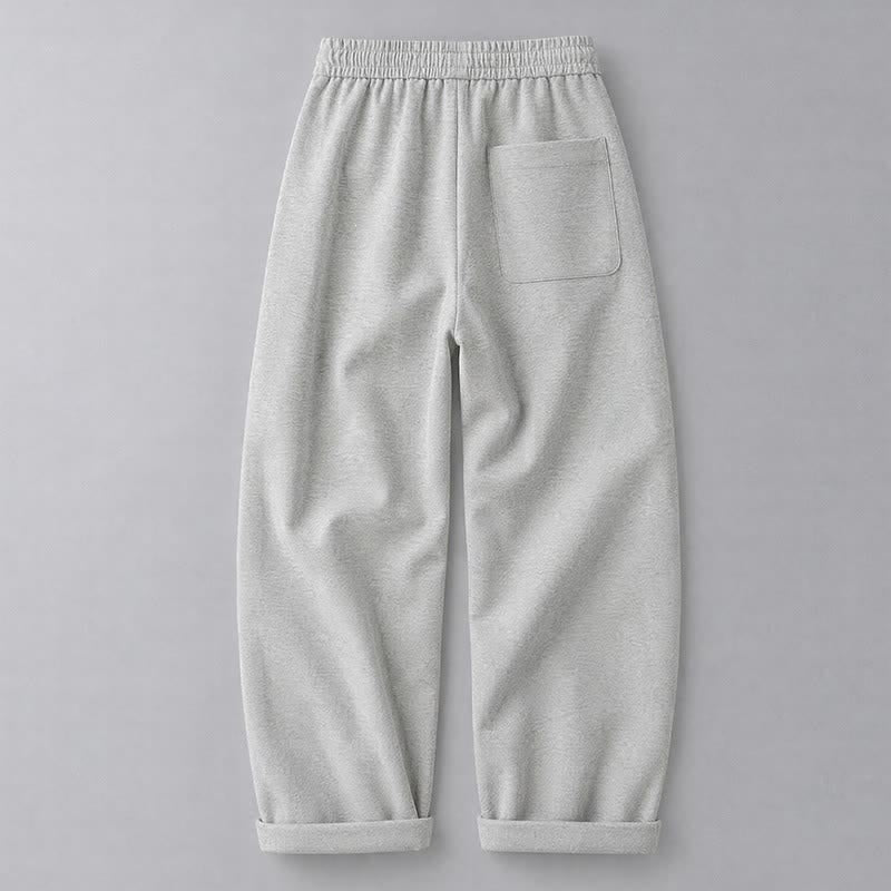 Buddha Stones Pantalon long uni décontracté automne-hiver à cordon de serrage, coupe fuselée, avec poches - image 1