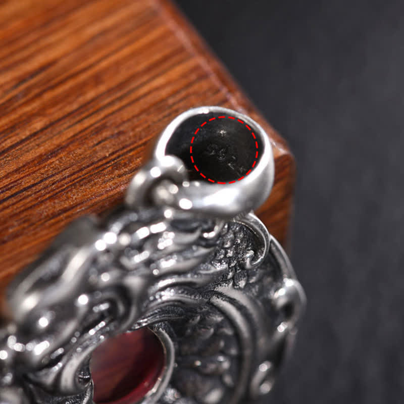 Collier pendentif en Buddha Stones avec boucle de paix et poisson Koi et dragon - image 13