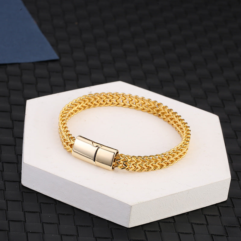 Bracelet d'équilibre en acier titane avec boucle magnétique et écailles de poisson en Buddha Stones - image 12