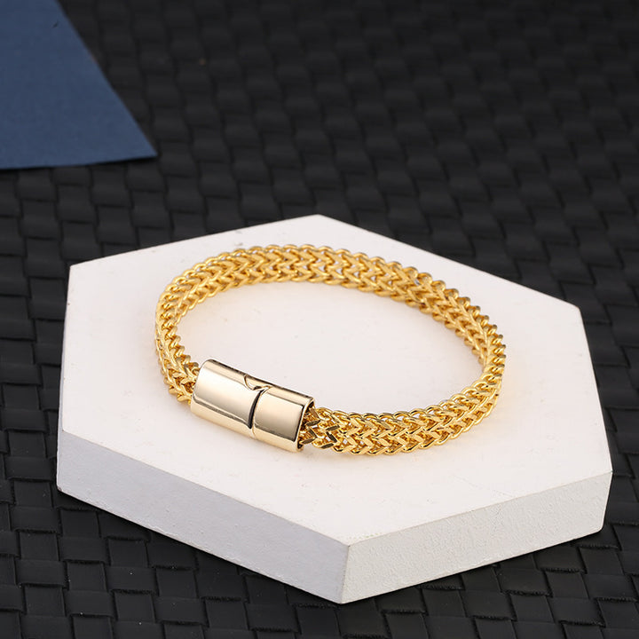Bracelet d'équilibre en acier titane avec boucle magnétique et écailles de poisson en Buddha Stones - image 12