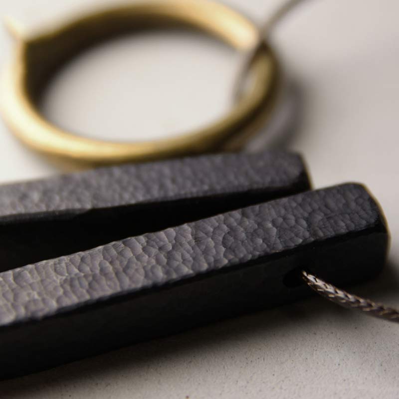 Collier pendentif illumination en bois d'ébène Buddha Stones et cercle zen - image 11