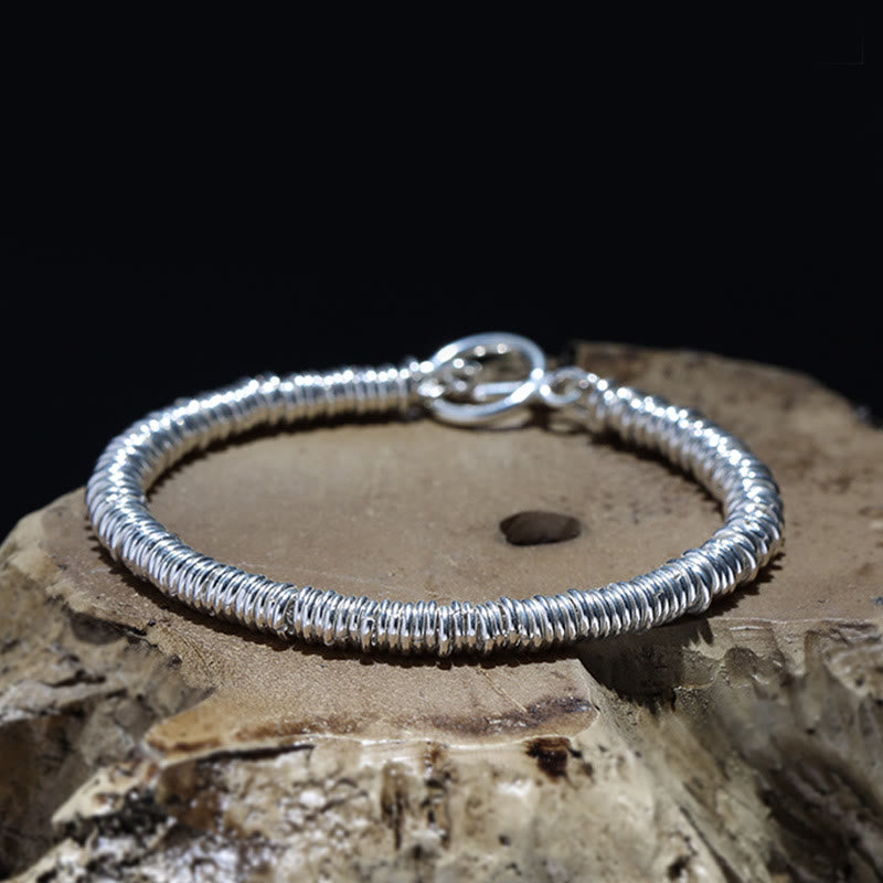 Bracelet porte-bonheur à motif circulaire simple avec Buddha Stones