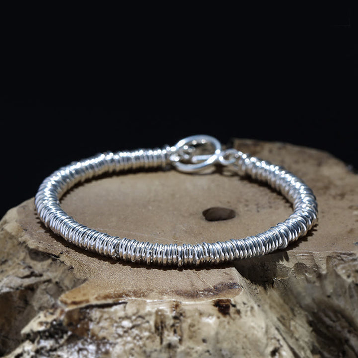 Bracelet porte-bonheur à motif circulaire simple avec Buddha Stones