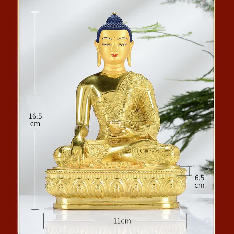 Statue en cuivre de l'illumination de Bouddha Shakyamuni, décoration pour la maison - image 6