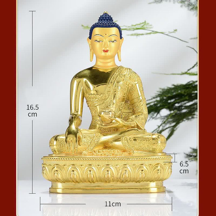Statue en cuivre de l'illumination de Bouddha Shakyamuni, décoration pour la maison - image 6