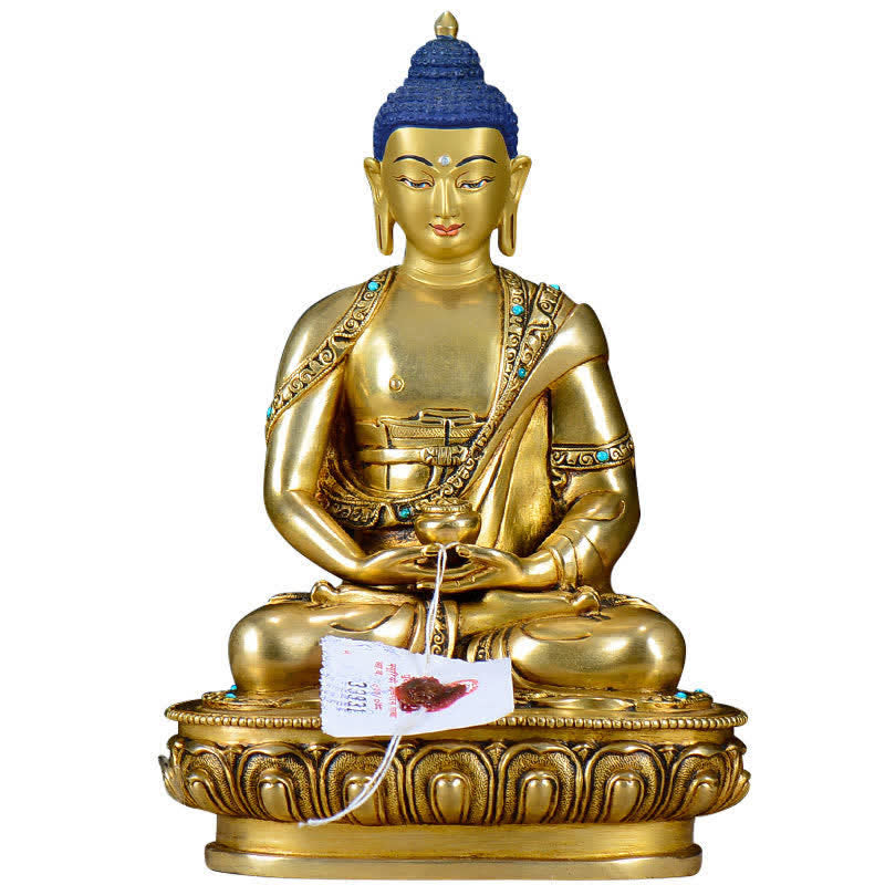 Statue décorative en cuivre de la compassion de Bouddha Shakyamuni - image 14
