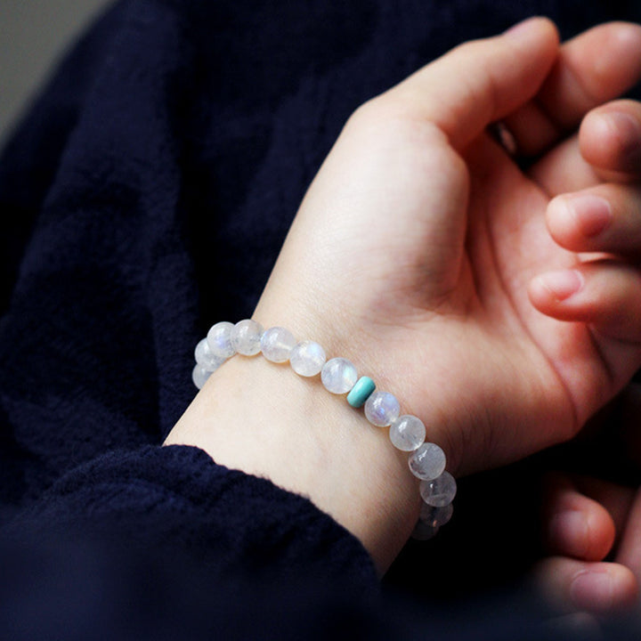 Bracelet de guérison positive et apaisante en pierre de lune