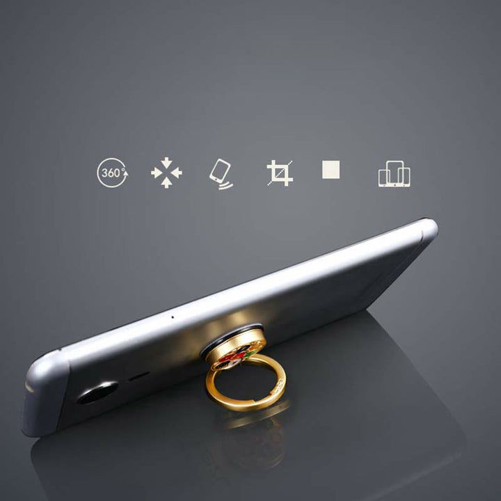 Support de téléphone tibétain Om Mani Padme Hum Peace Ring Support de téléphone universel Décorations