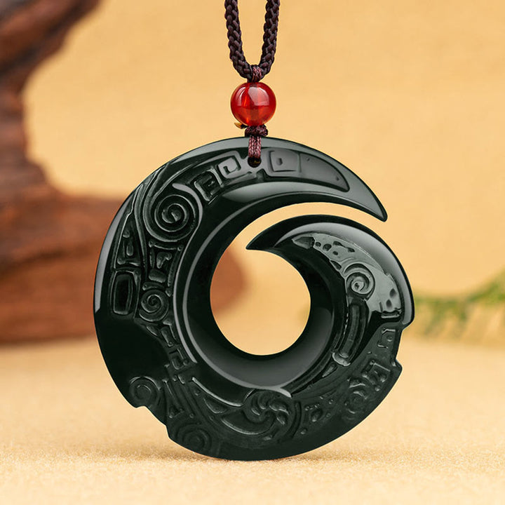 Collier pendentif en jade cyan Hetian naturel Buddha Stones pour améliorer la chance