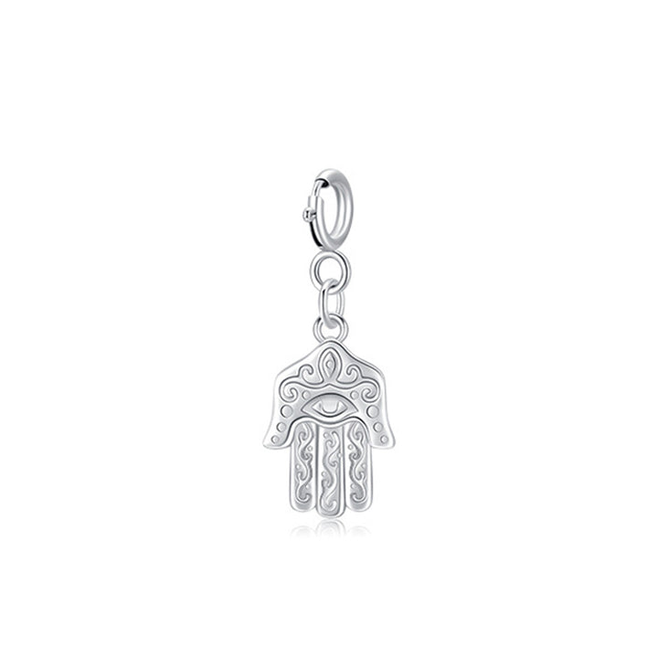 Collier pendentif en argent sterling 925 avec symbole Hamsa et mauvais œil pour la prospérité et la chance - HAMSA Argent (Pendentif uniquement) - image 6