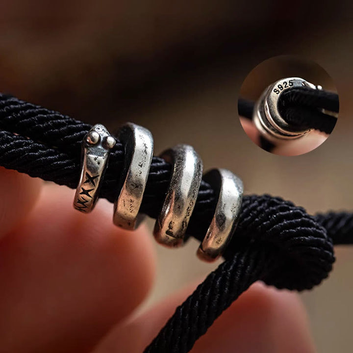 Bracelet double tour en amulette sculptée tibétain avec Buddha Stones Om Mani Padme Hum