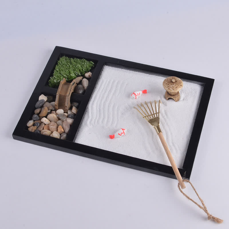 Buddha Stones Poisson Koi Petit Pont Calme Paix Méditation Jardin Zen Décoration - Jardin zen des poissons koi - image 0