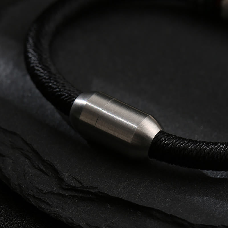 Bracelet à boucle magnétique en argent sterling 999 Buddha Stones Om Mani Padme Hum Peace - image 4