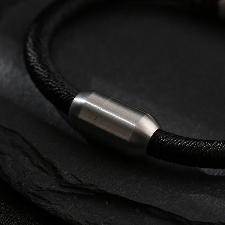 Bracelet à boucle magnétique en argent sterling 999 Buddha Stones Om Mani Padme Hum Peace - image 4