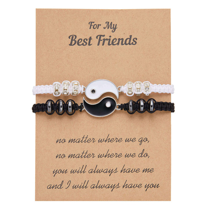 Bracelet couple Yin Yang Hématite Buddha Stones 2 pièces