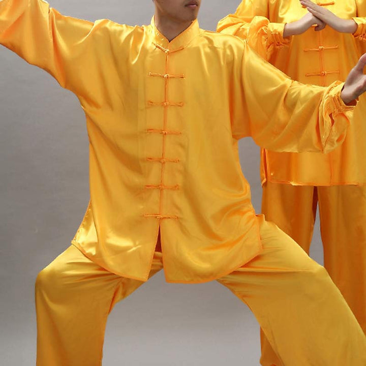 Ensemble de vêtements unisexes à motifs simples avec Buddha Stones pour méditation, prière, spirituel, zen, tai-chi, qigong - Or - 3XL- Convient aux États-Unis, au Royaume-Uni, en Australie et en UE - 2XL - image 29