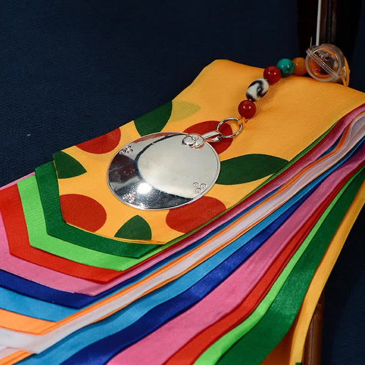 Drapeau de prière tibétain à huit symboles de bon augure - image 8