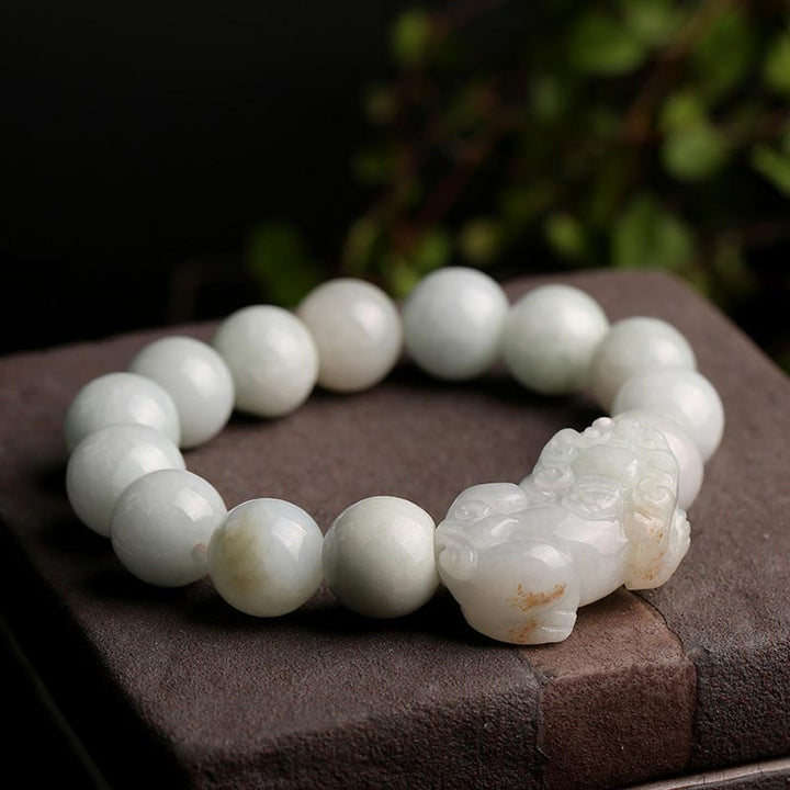 Bracelet porte-bonheur en jade PiXiu Buddha Stones Fengshui et richesse