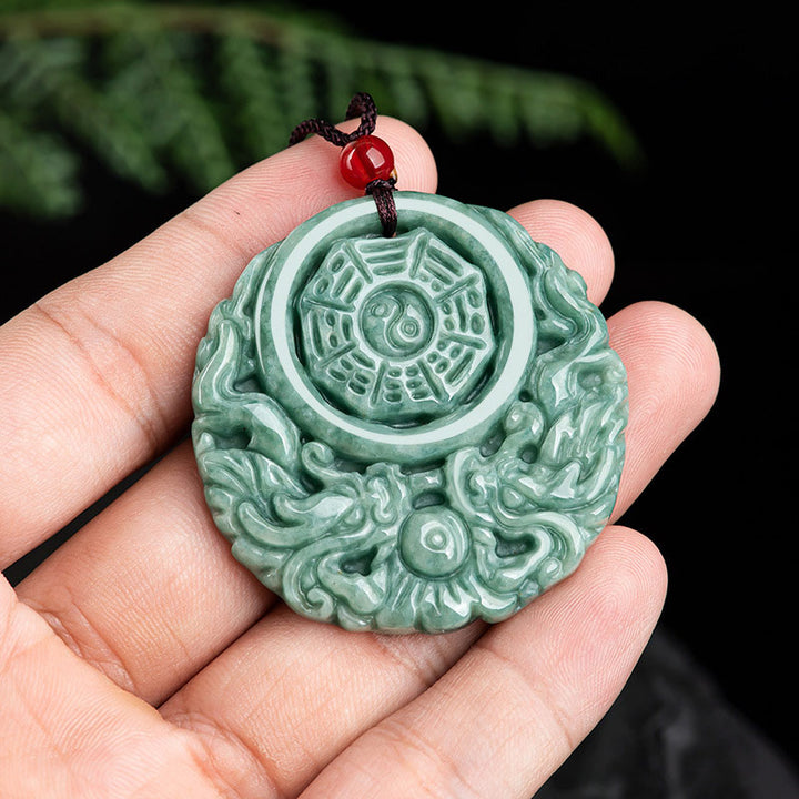 Collier pendentif en corde Buddha Stones et dragon en jade Yin Yang - image 4