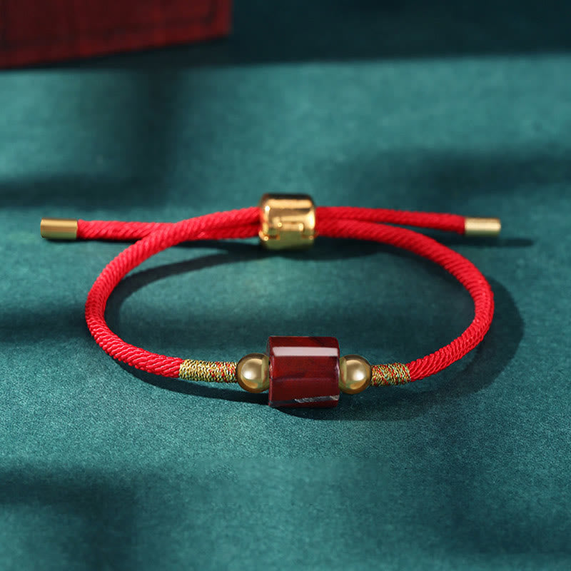 Bracelet en corde tressée fait main en Buddha Stones tibétaines, aventurine verte, pierre rouge, malachite, protection de la chance