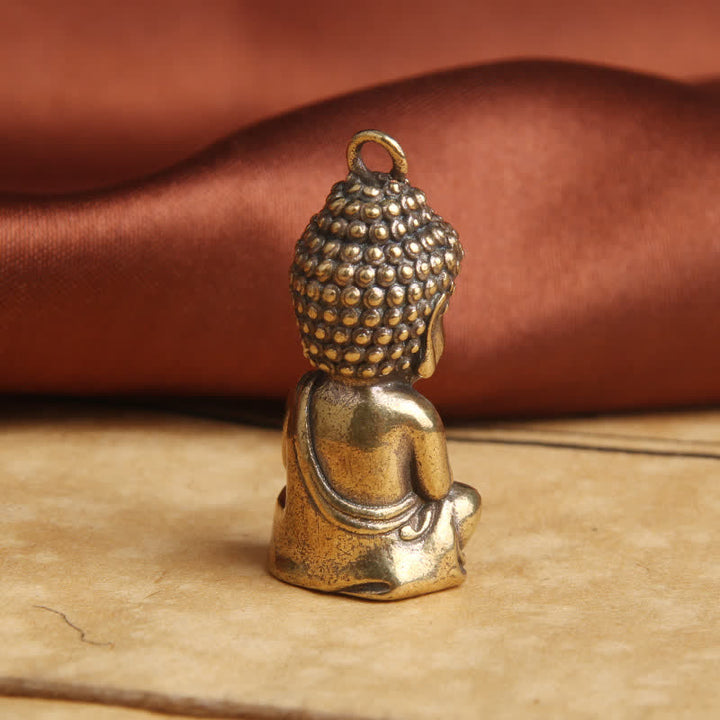 Porte-clés pendentif décoratif en cuivre avec Bouddha de la compassion