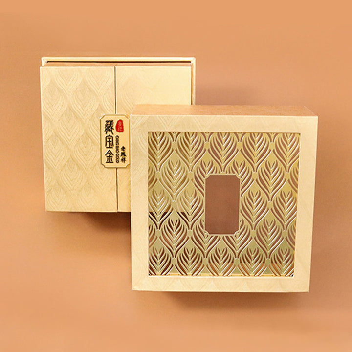 Coffret cadeau à motif de plumes pour rangement de bijoux rétro - image 2