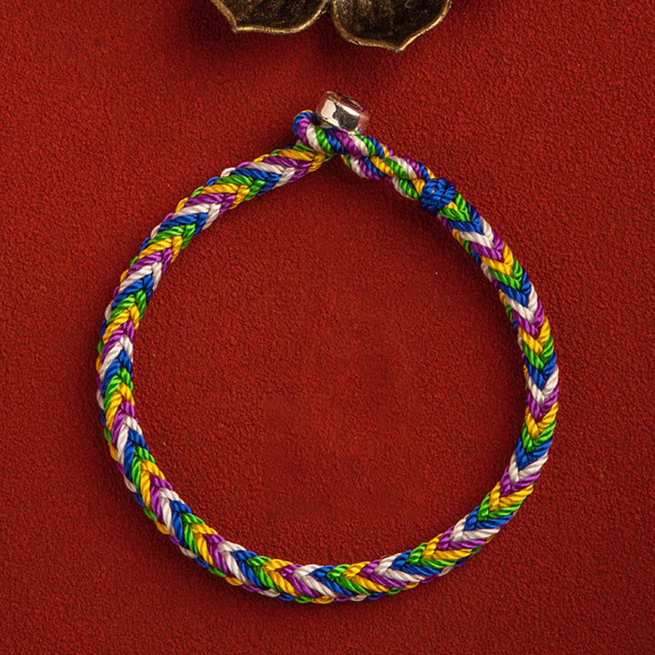 Bracelet porte-bonheur multicolore Buddha Stones "Que tout se passe comme tu le souhaites"