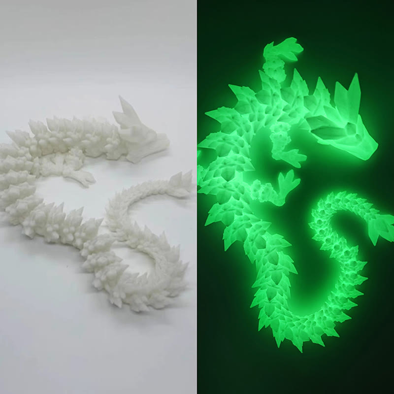 Buddha Stones Dragon lumineux Feng Shui imprimé en 3D pour décoration de la maison - Dragon vert lumineux 60 cm - image 18