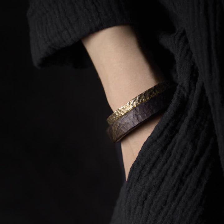 Bracelet manchette en cuivre au design simple Buddha Stones - image 6