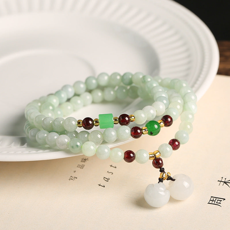 Bracelet d'abondance en calebasse Pixiu en jade naturel et Buddha Stones - 3 - image 3