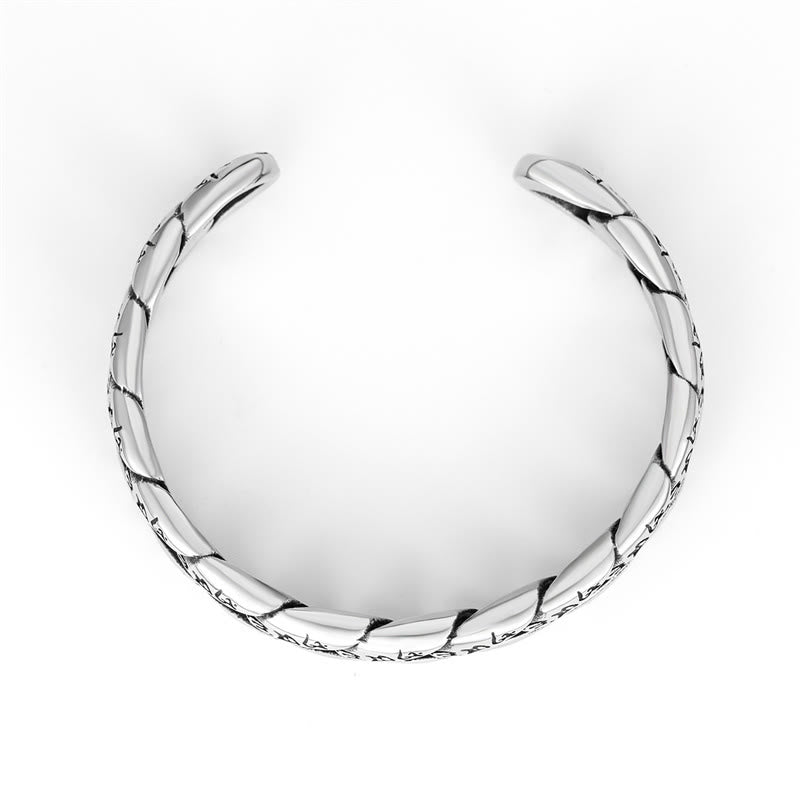 Bracelet jonc tibétain en acier titane avec Buddha Stones et mantra Om Mani Padme Hum