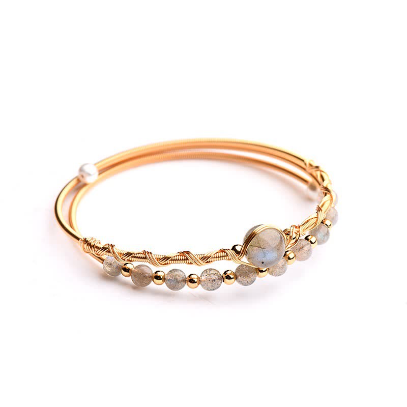 Bracelet de guérison et d'amour en pierre de lune Buddha Stones