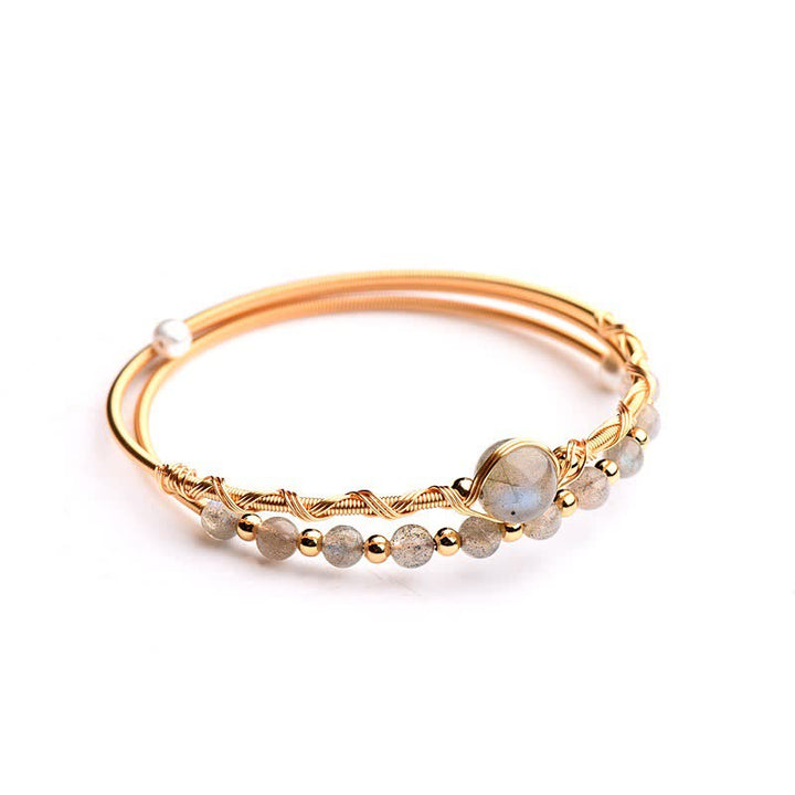 Bracelet de guérison et d'amour en pierre de lune Buddha Stones