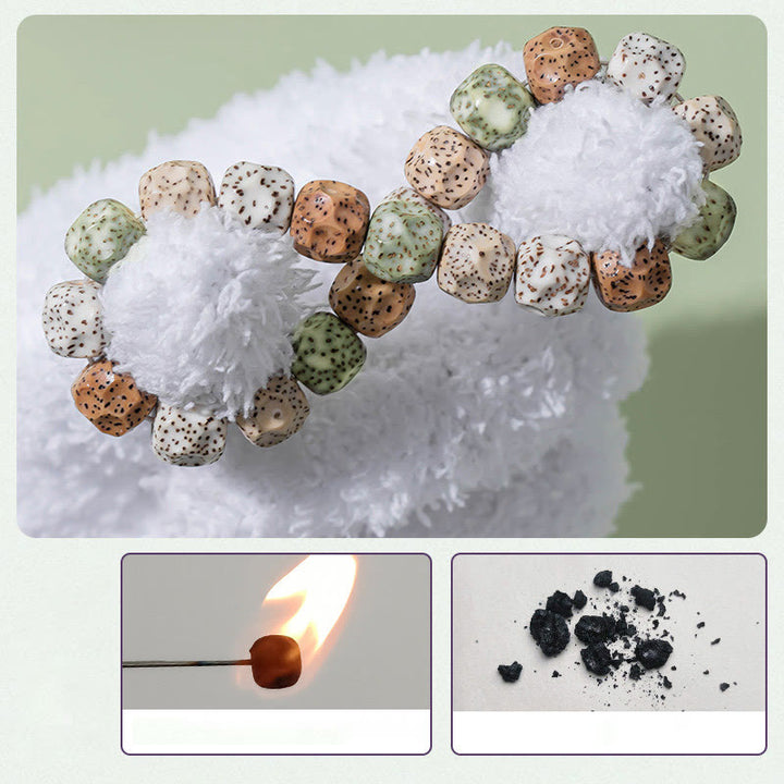 Bracelet de richesse et de bon augure en Buddha Stones naturelles et colorées