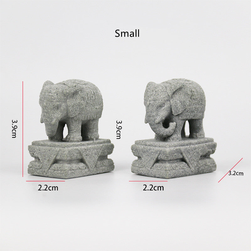Buddha Stones Lion Fu Foo Chiens Éléphant Éloignez le Mal Bénédiction Décoration de la Maison
