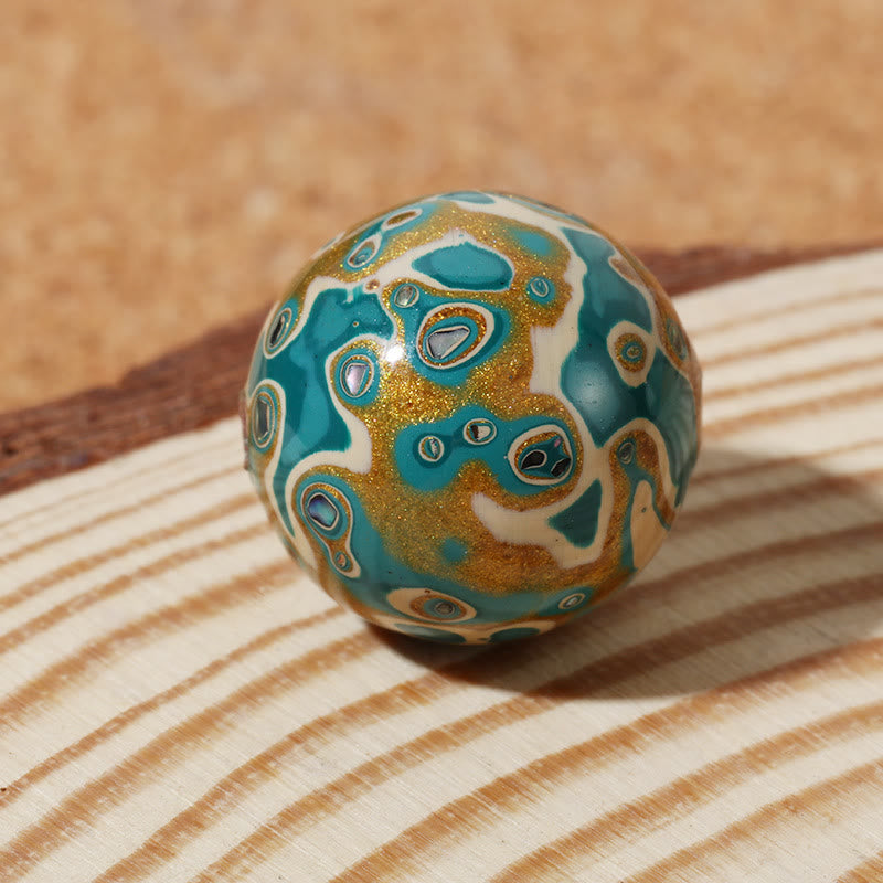 Bracelet calme en perles de laque multicolores naturelles Buddha Stones