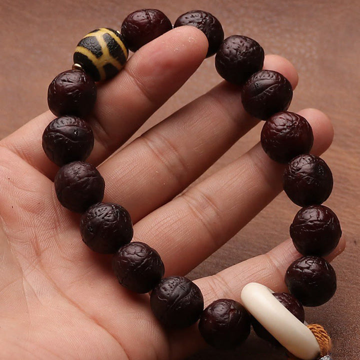 Buddha Stones , graines de Bodhi, porte-bonheur, richesse, pompon, breloque pour poignet