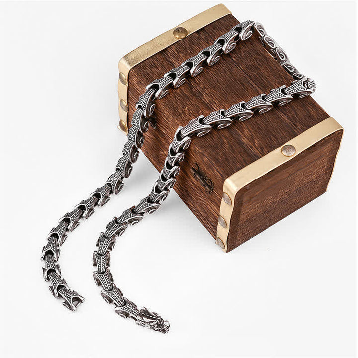 Collier pendentif de protection en acier titane avec motif de dragon et Buddha Stones - image 8