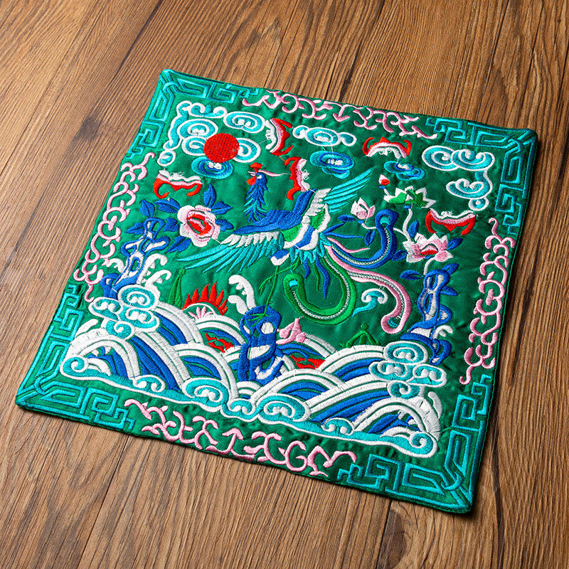 Dessous de Buddha Stones Phoenix Dragon Kirin Dessous de verre pour tasse à thé Dessous de verre Kung Fu