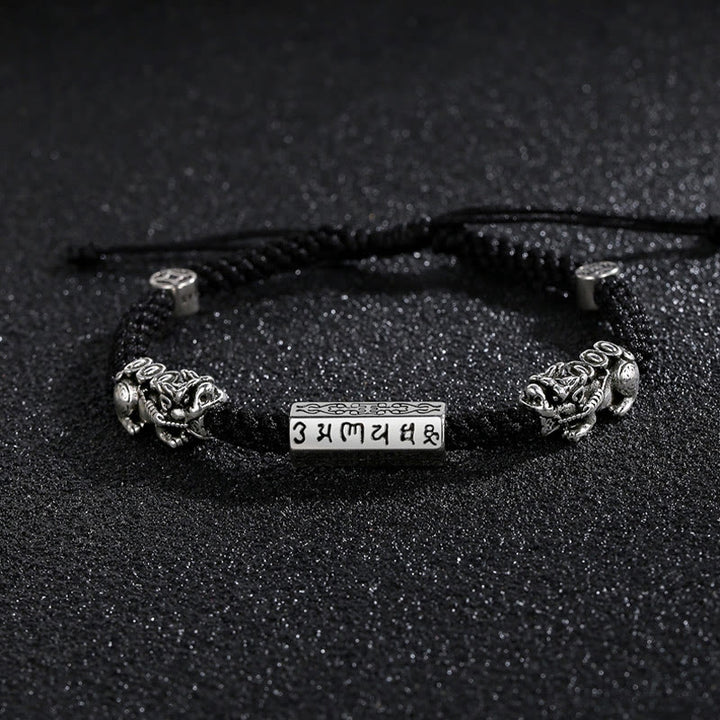 Bracelet en cuivre Feng Shui avec double PiXiu et Buddha Stones Om Mani Padme Hum - image 12