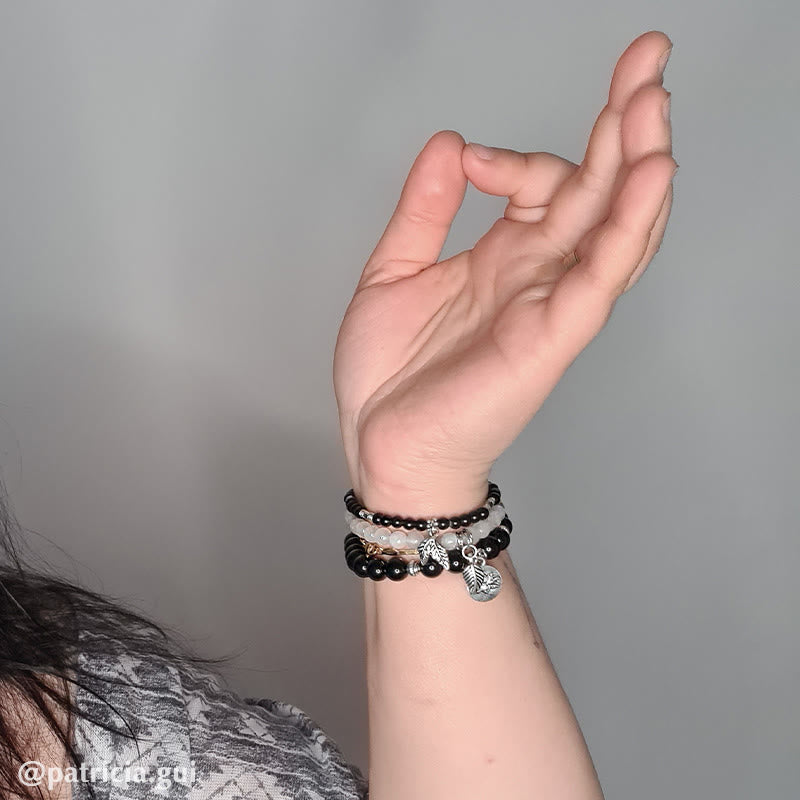 Bracelet Lotus en perles de cristal de quartz naturel avec énergie de guérison et 3 pièces de Buddha Stones - image 11