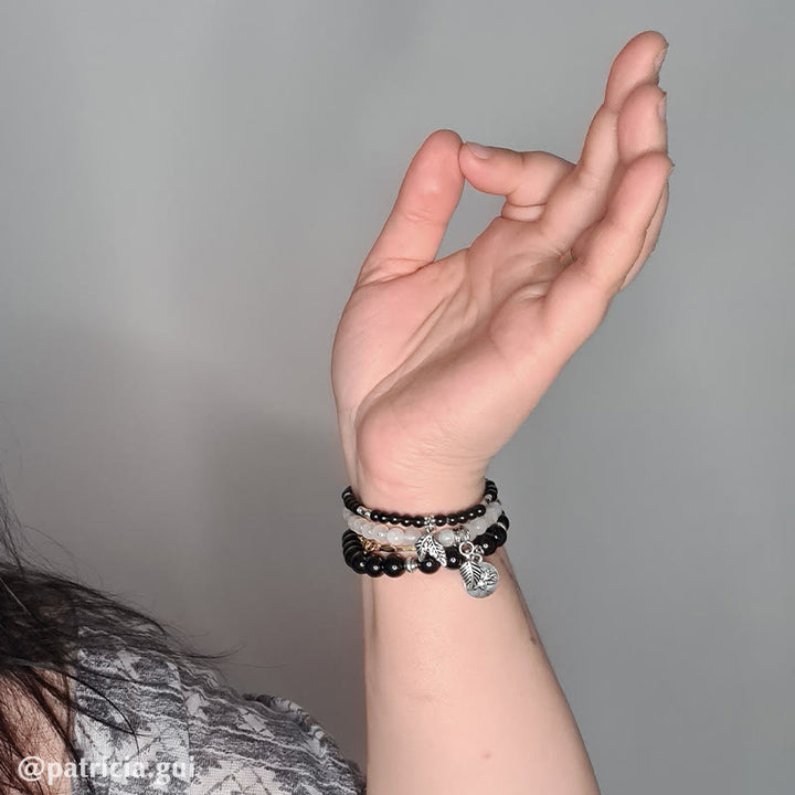 Bracelet Lotus en perles de cristal de quartz naturel avec énergie de guérison et 3 pièces de Buddha Stones - image 11